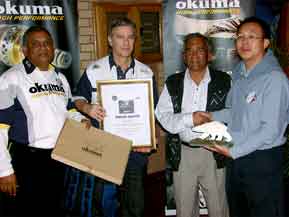 Praveen Soogreem and Derrick Akal of Midas Group/Akals with Paul Naidoo of Manaba and Ben Zhong of Okuma